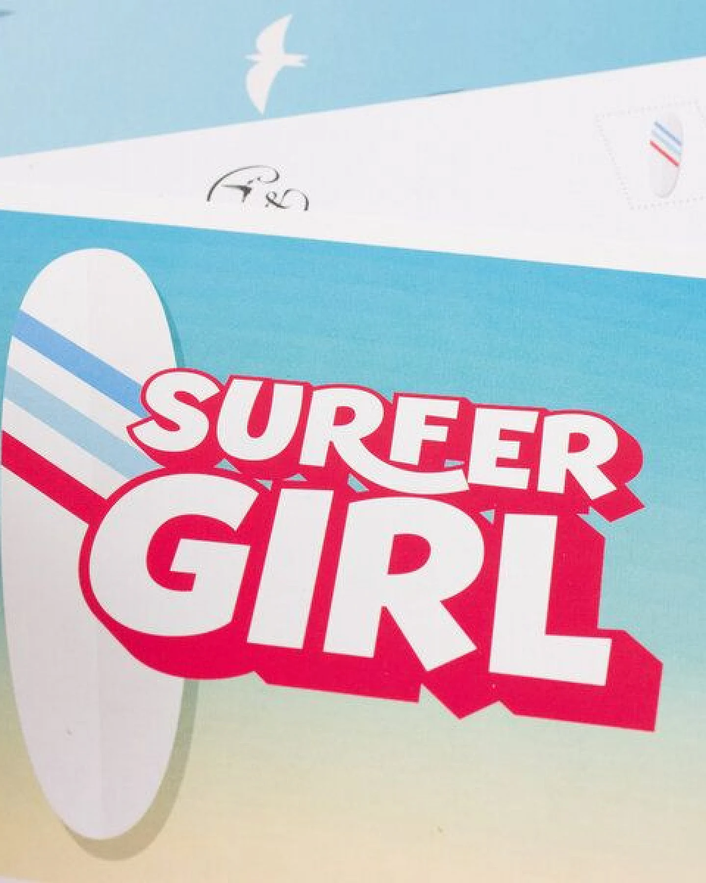 Bow & Hummingbird Postkarte Surfer Girl – Ansicht 2