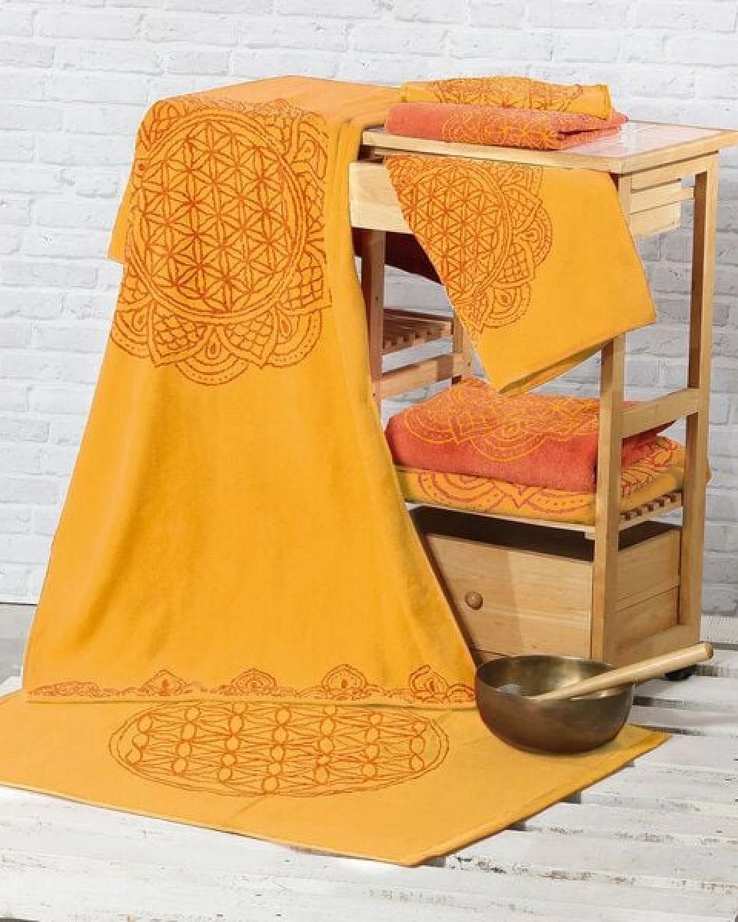 The Spirit of OM Frotteetücher "Happy Flower of Life", versch. Farben und Größen – Ansicht 3