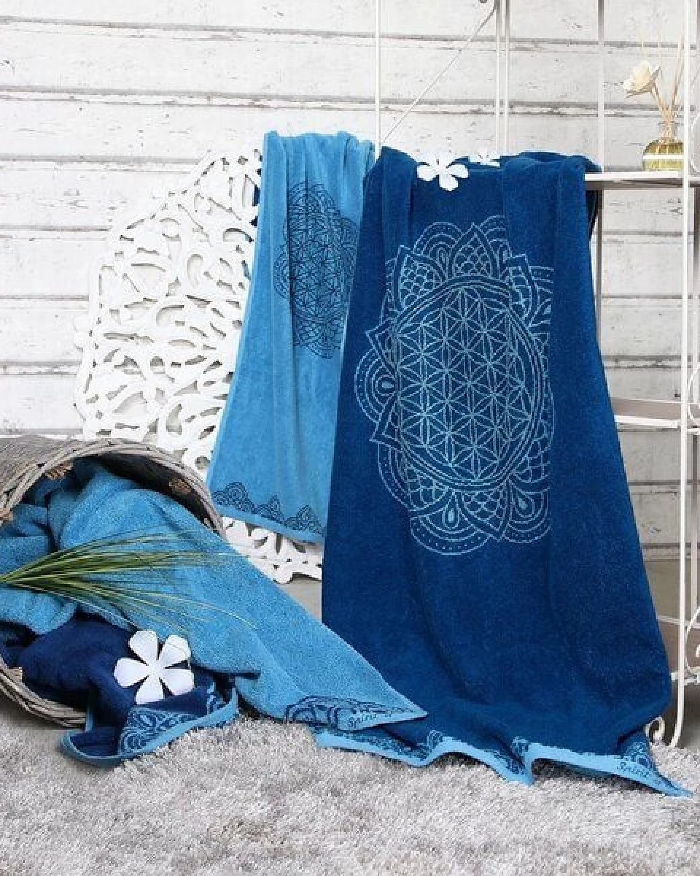 The Spirit of OM Frotteetücher "Happy Flower of Life", versch. Farben und Größen – Ansicht 4