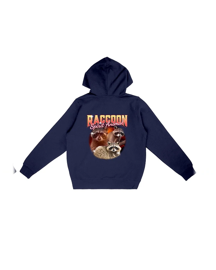 Oat Milk Club Damen vegan Hoodie Raccoon Spirit Animal Marineblau