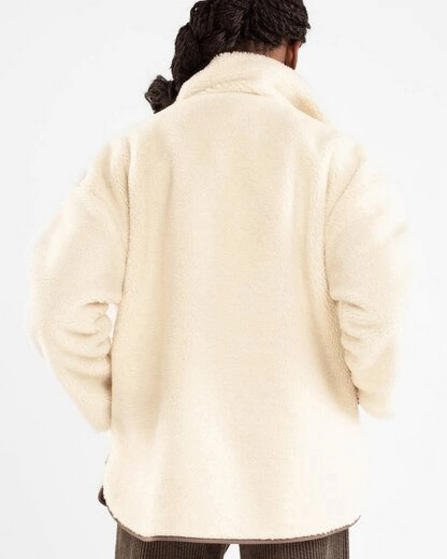Alma & Lovis Woll-Teddy-/ Softshell-Wendejacke aus Bio-Baumwolle und Schurwolle – Ansicht 4