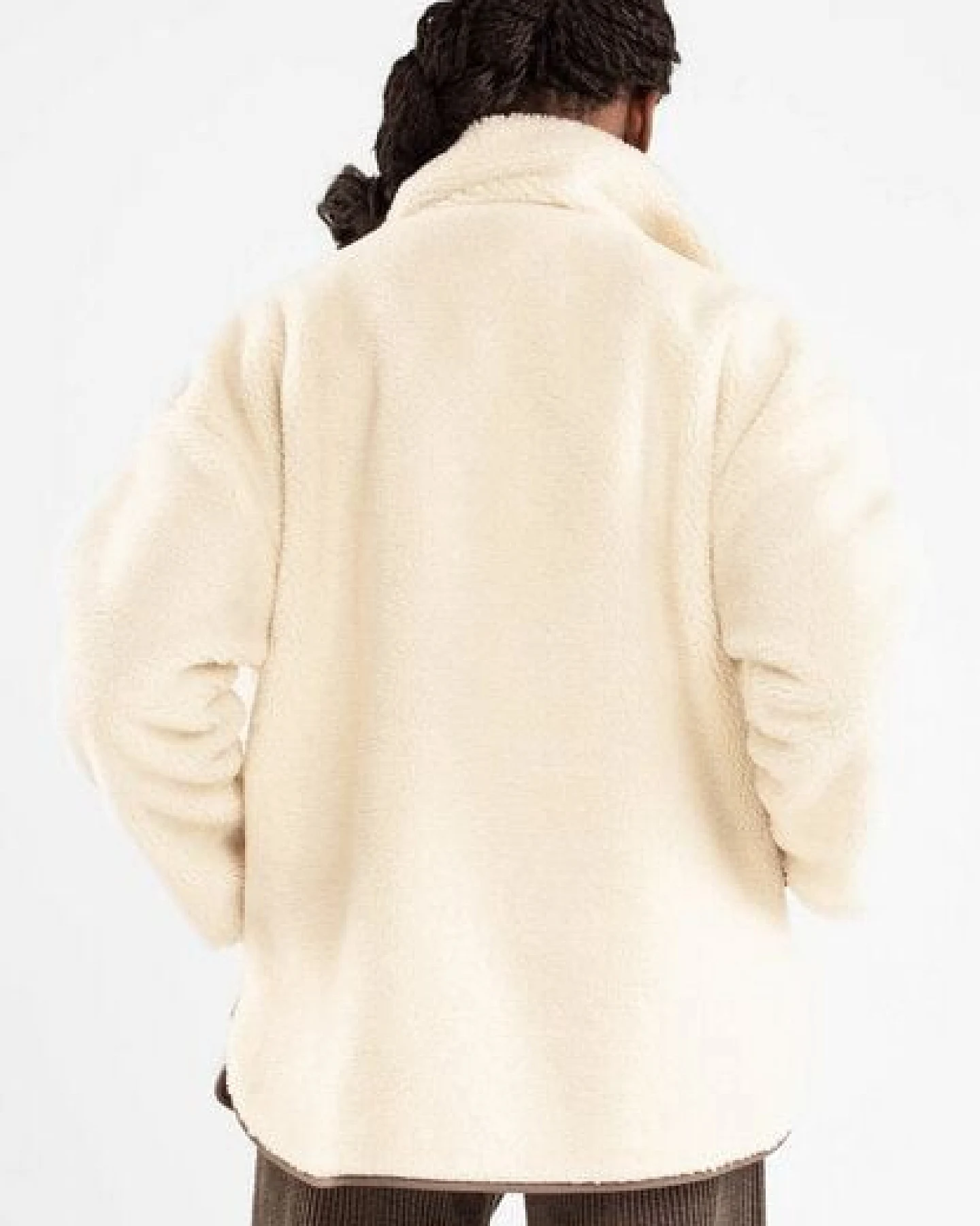 Alma & Lovis Woll-Teddy-/ Softshell-Wendejacke aus Bio-Baumwolle und Schurwolle – Ansicht 4