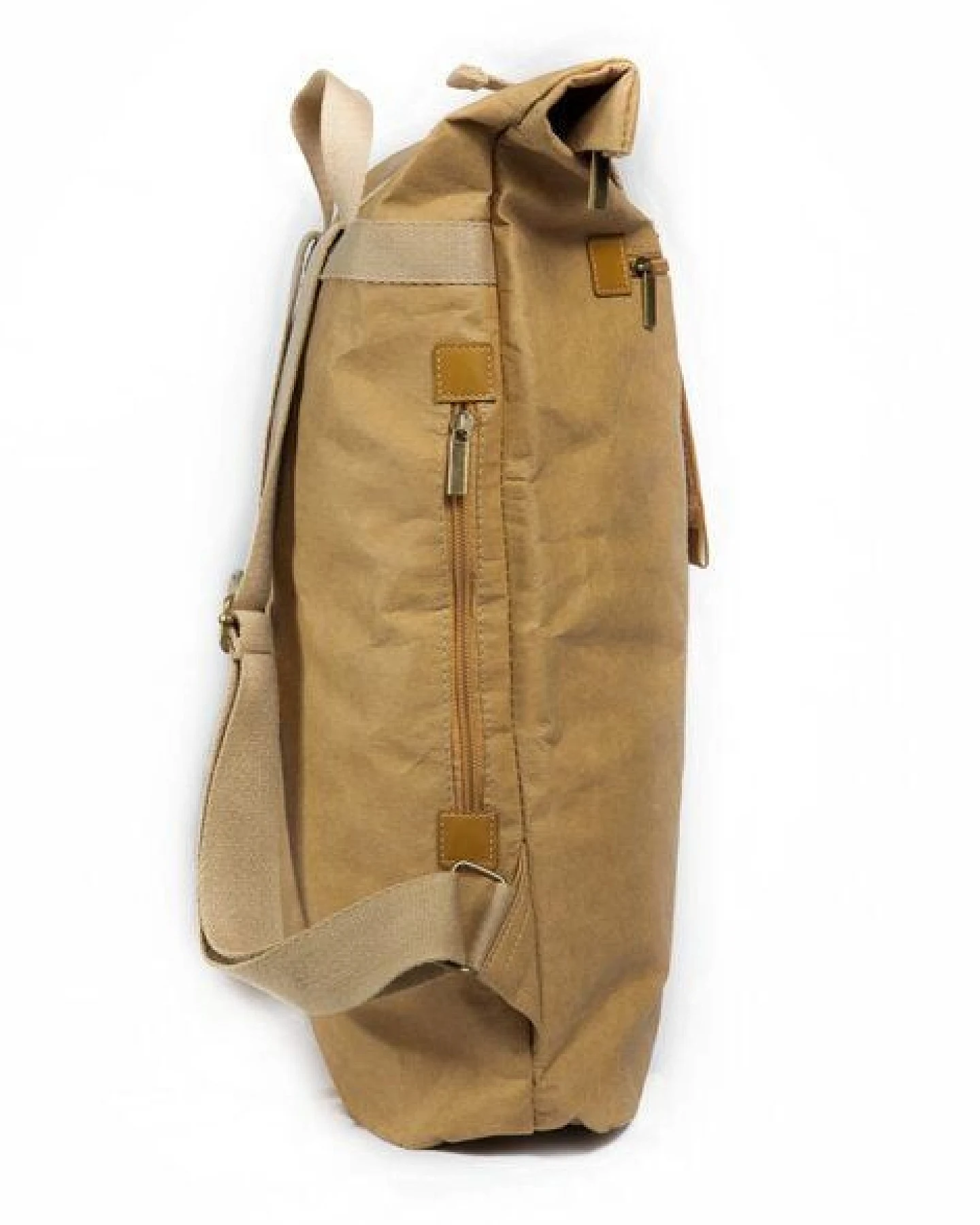 Papero Rucksack aus Papier – Rolltop Rucksack Damen Herren mit Laptopfach – wasserfest & robust – vegan & nachhaltig – minimalistisch – leicht & stylisch – Laptoptasche– Unisex Tagesrucksack 13-25L – Ansicht 3