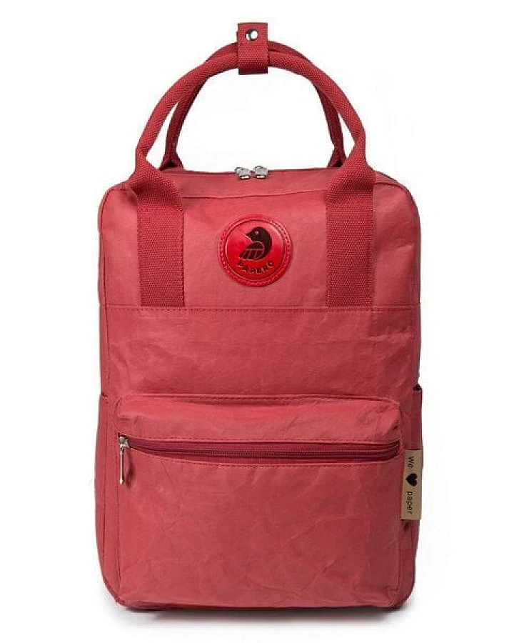 PAPERO Rucksack aus Papier robust wasserfest vegan 2 in 1 Handtasche Damen