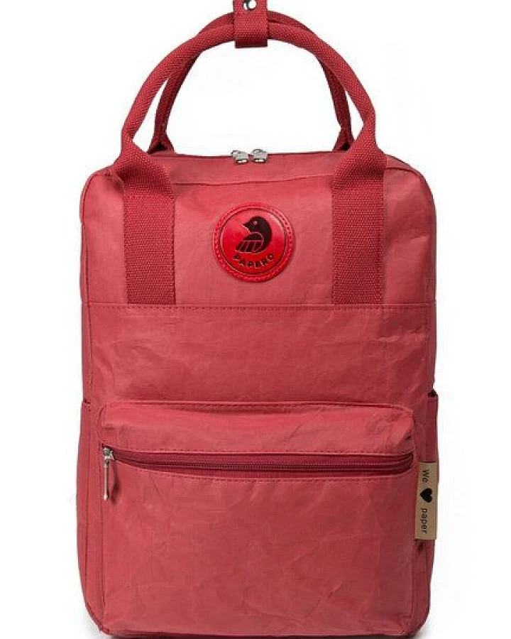 PAPERO Rucksack aus Papier robust wasserfest vegan 2 in 1 Handtasche Damen