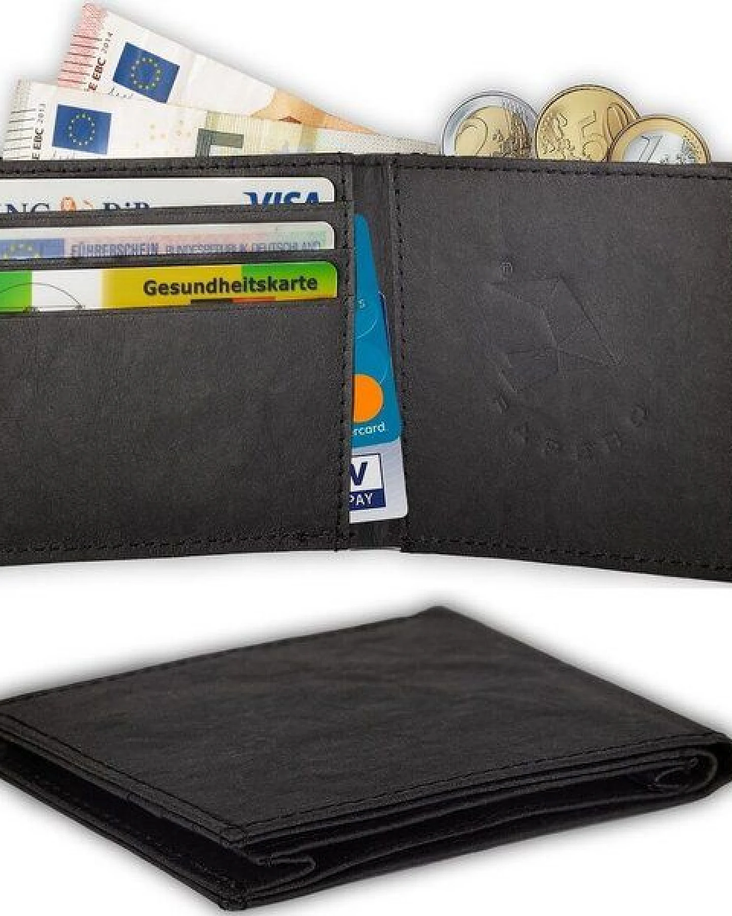 NEU PAPERO Papier kleiner Slim Portemonnaie Geldbörse Geldbeutel Vegan – Ansicht 3