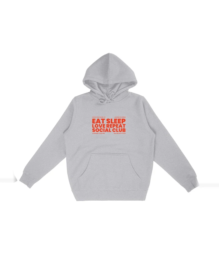 Oat Milk Club Damen vegan Hoodie Eat Sleep Love Repeat Heather Grey