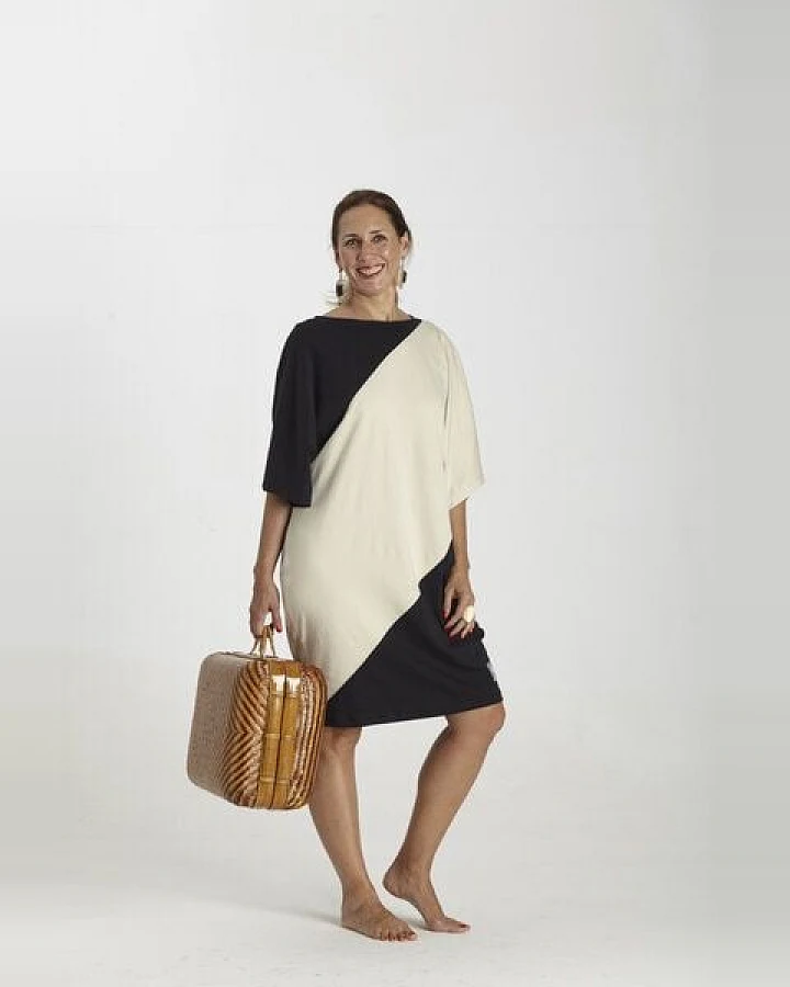 B.e Quality Zweifarbiger Kimono - Biologischer Pima Baumwolle