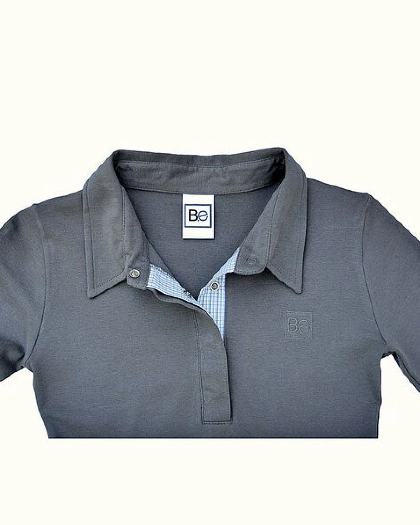 B.e Quality Jersey Polo-Kleid mit 3/4 Ärmeln - Biologischer Pima Baumwolle – Ansicht 4