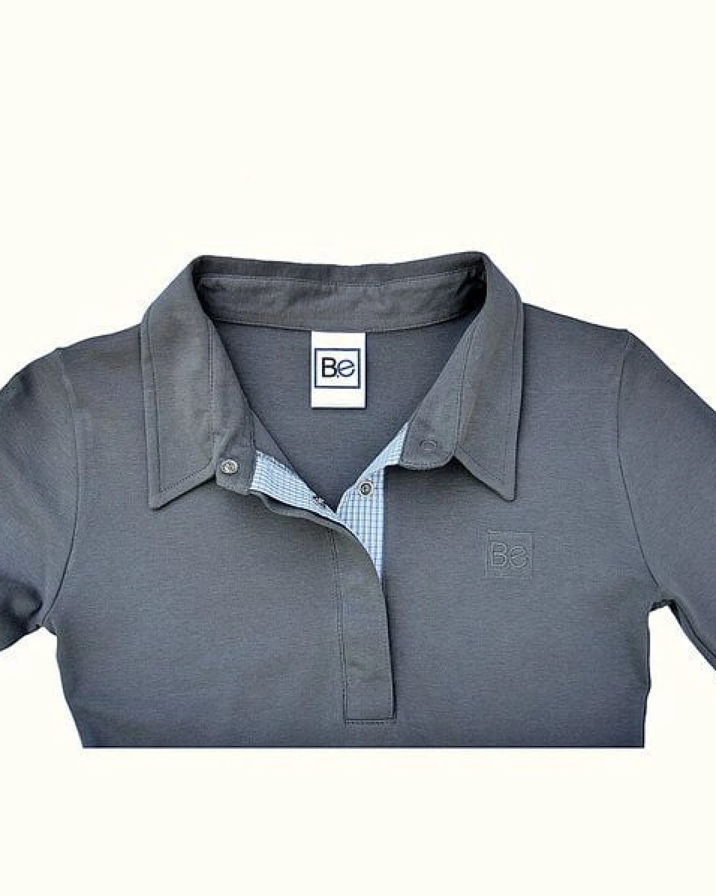 B.e Quality Jersey Polo-Kleid mit 3/4 Ärmeln - Biologischer Pima Baumwolle – Ansicht 4