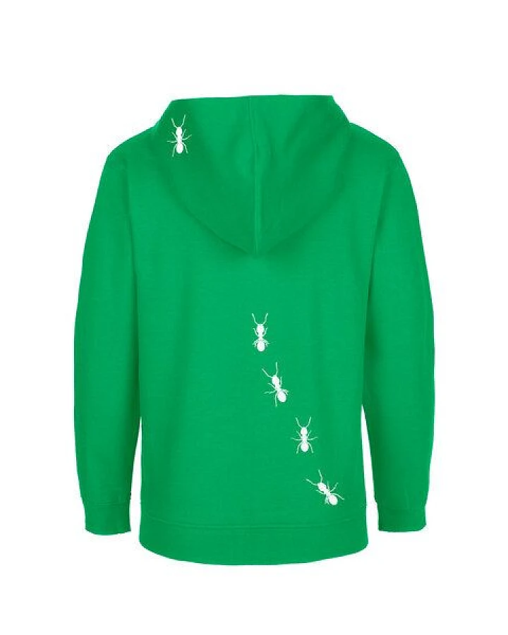 HANDGEDRUCKT Unisex Kinder Zip Up Hoody "Ameisen"