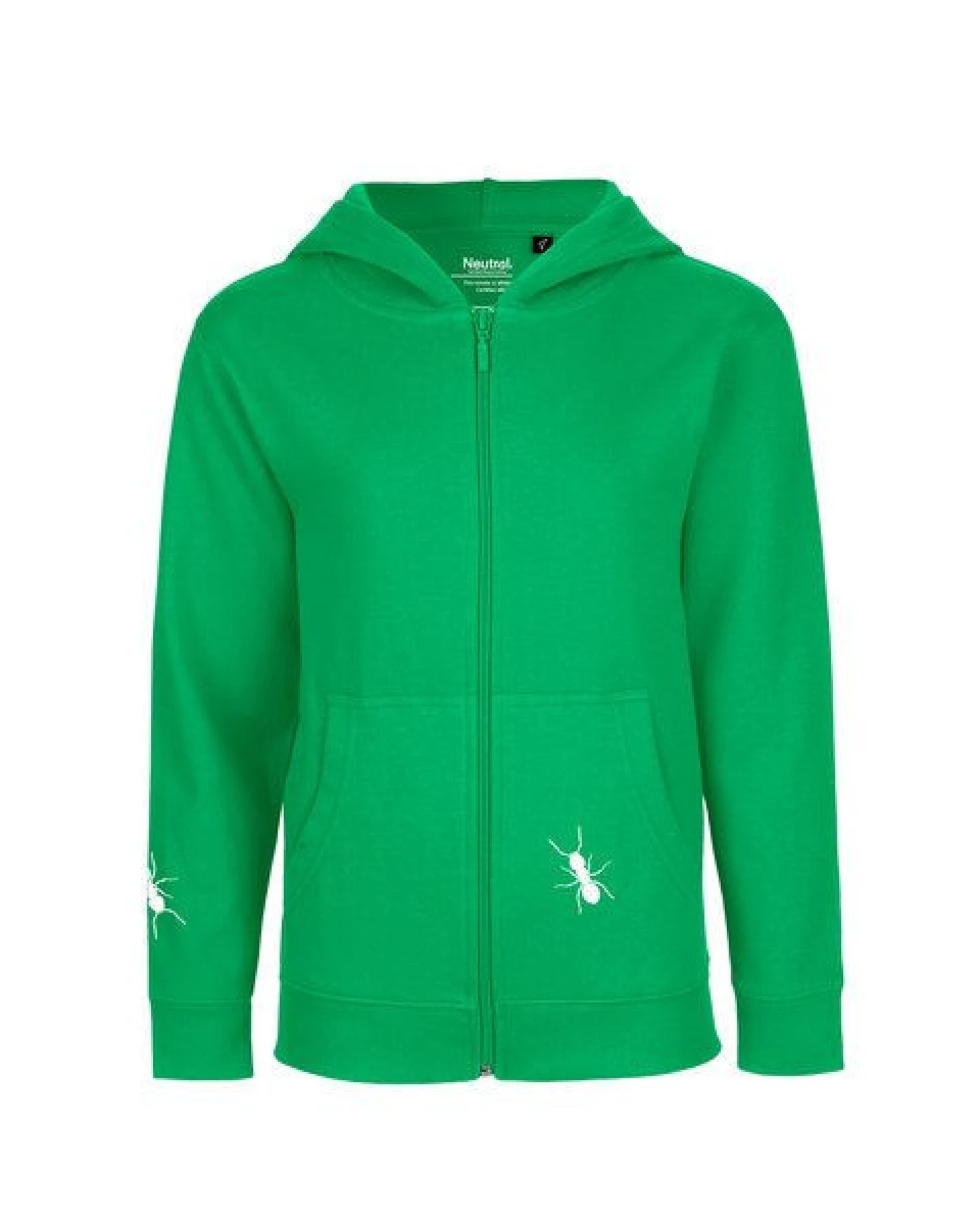 HANDGEDRUCKT Unisex Kinder Zip Up Hoody "Ameisen" – Ansicht 2