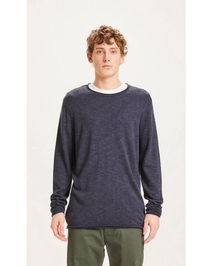 KnowledgeCotton Apparel FORREST O-Neck Tencel Knit Pullover