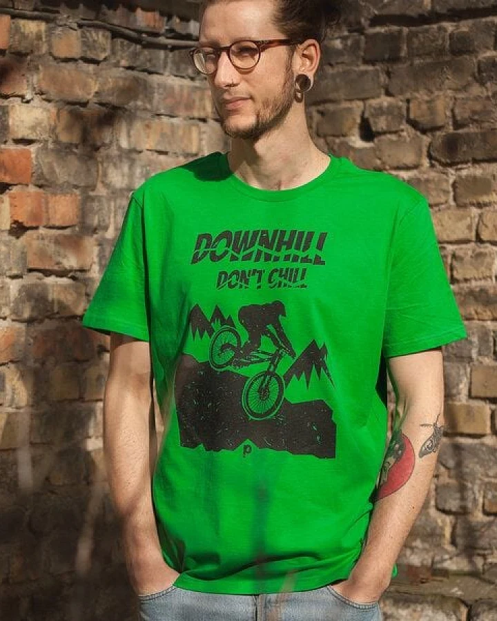 päfjes Downhill don’t chill - Fair Wear Männer T-Shirt - FreshGreen