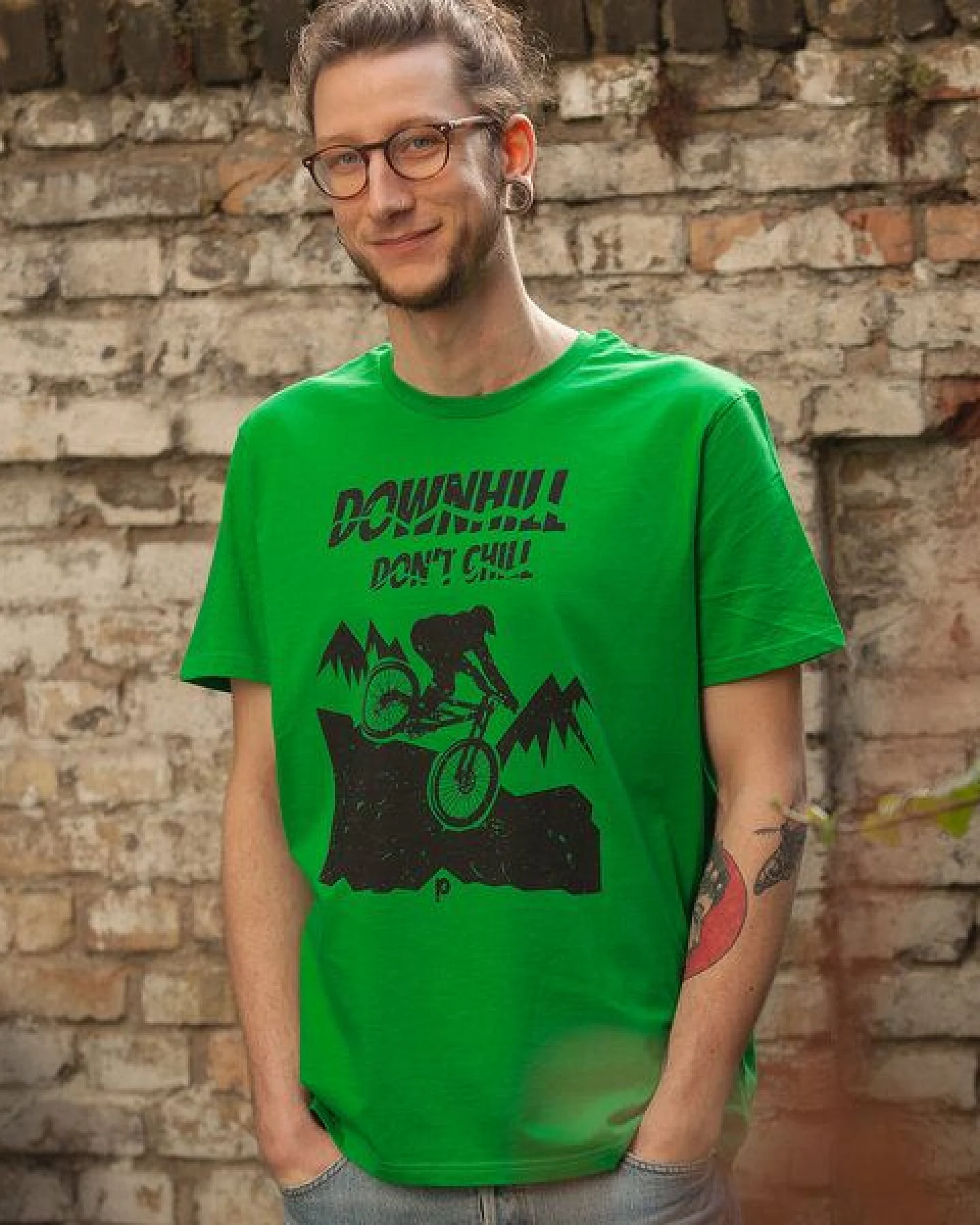 päfjes Downhill don’t chill - Fair Wear Männer T-Shirt - FreshGreen – Ansicht 2