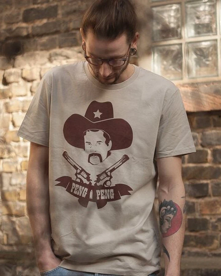päfjes Cowboy Peng Peng - Fair Wear Männer T-Shirt - Sand