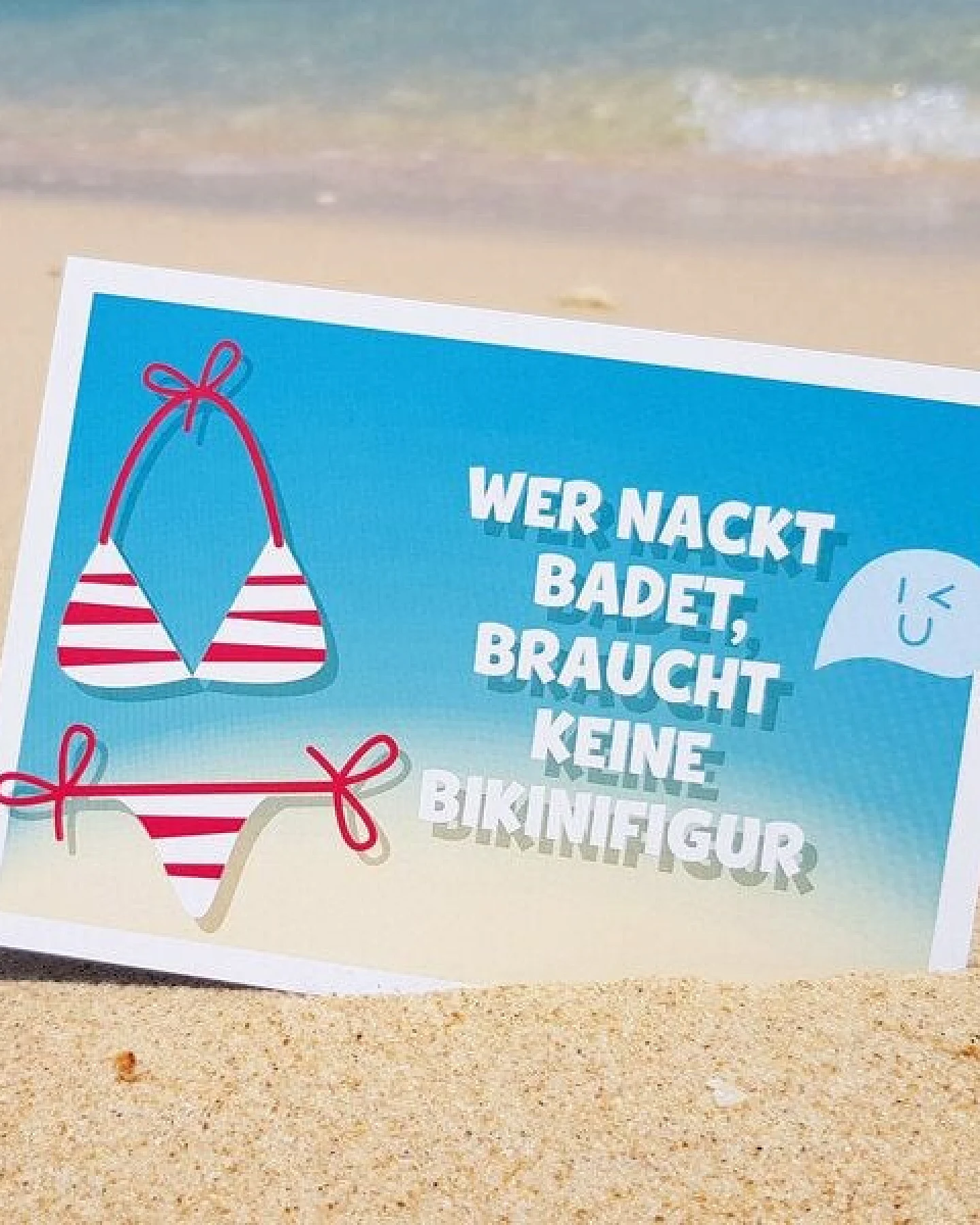 Bow & Hummingbird Postkarte Bikinifigur – Ansicht 3