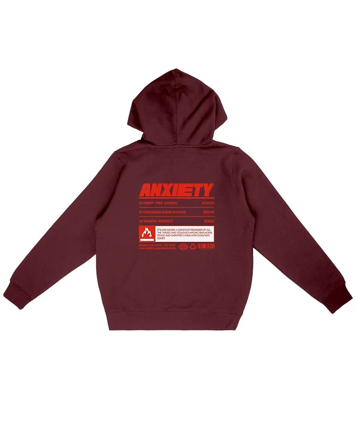 Oat Milk Club Damen vegan Kapuzenpulli Angst Burgund