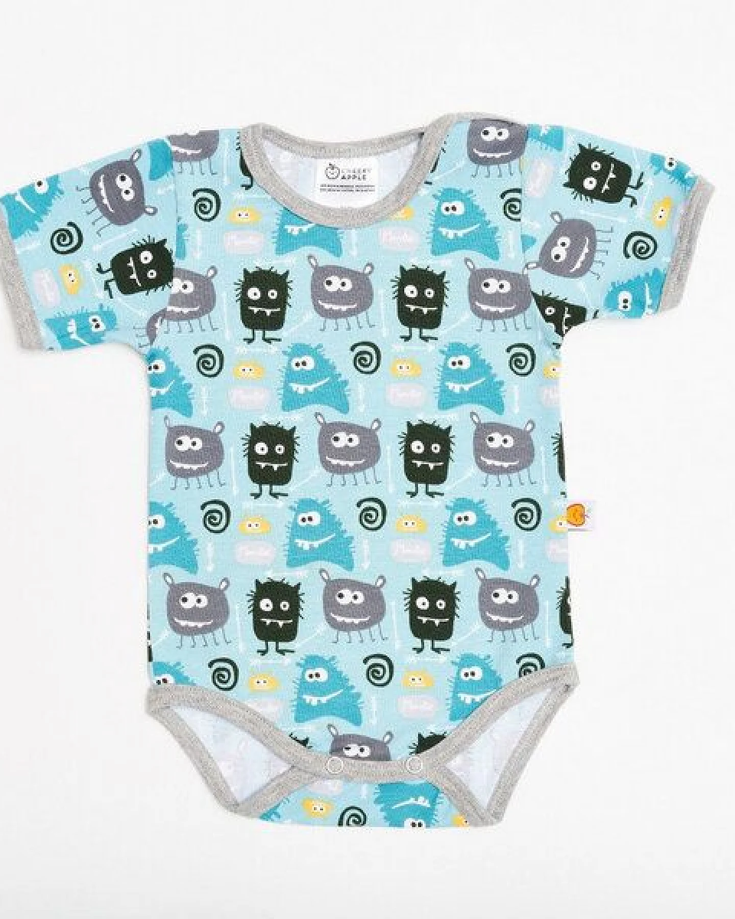 Cheeky Apple Kurzarm Body "Monsters" aus 95% Baumwolle und 5% Elasthan – Ansicht 2