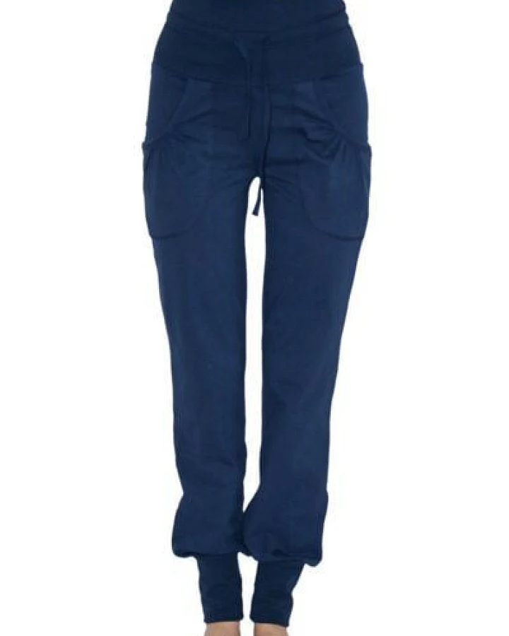 Leela Cotton Damen Yogahose 2 Farben Bio-Baumwolle Hose mit Taschen 4082