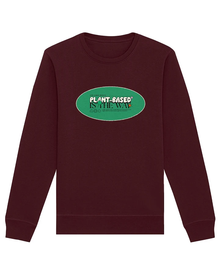 Oat Milk Club Damen vegan Sweatshirt Plant-Based Is The Way Burgundy