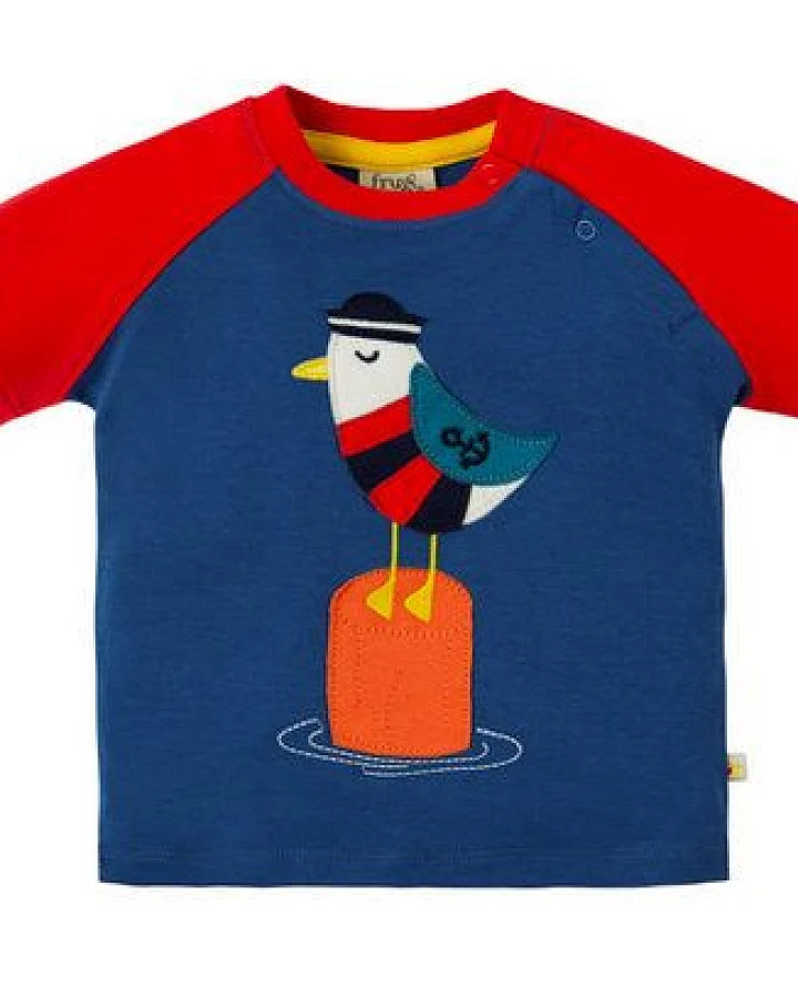 Frugi Kurzarmshirt mit Möwe