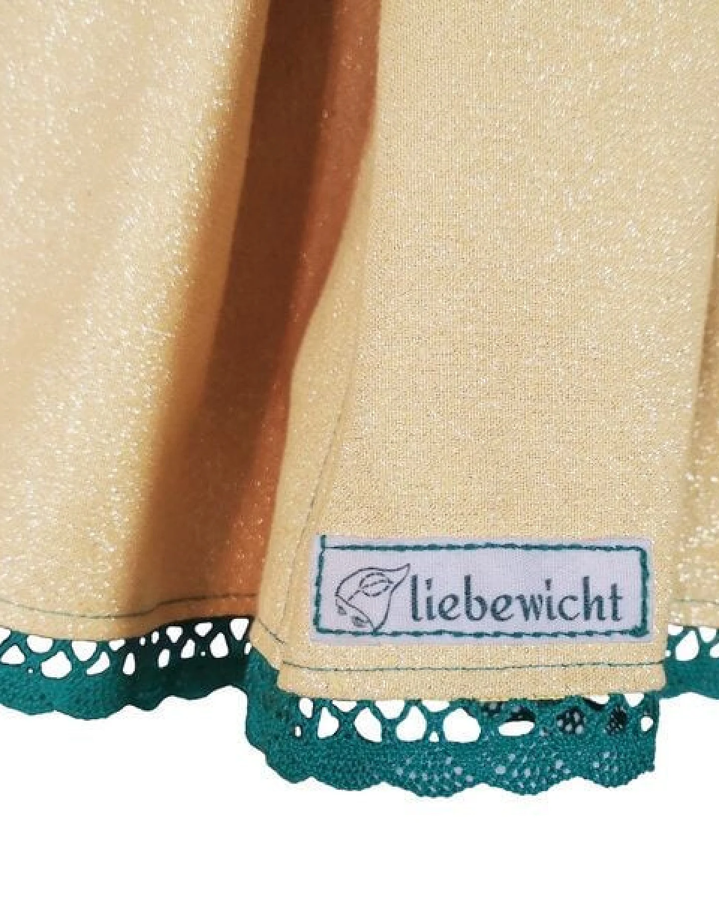 liebewicht Faltenrock Rock gold Glitzer für Mädchen aus Biobaumwolle – Ansicht 4