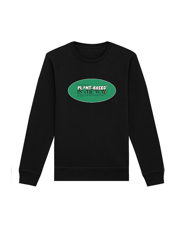 Oat Milk Club Damen vegan Sweatshirt Plant-Based Is The Way Schwarz