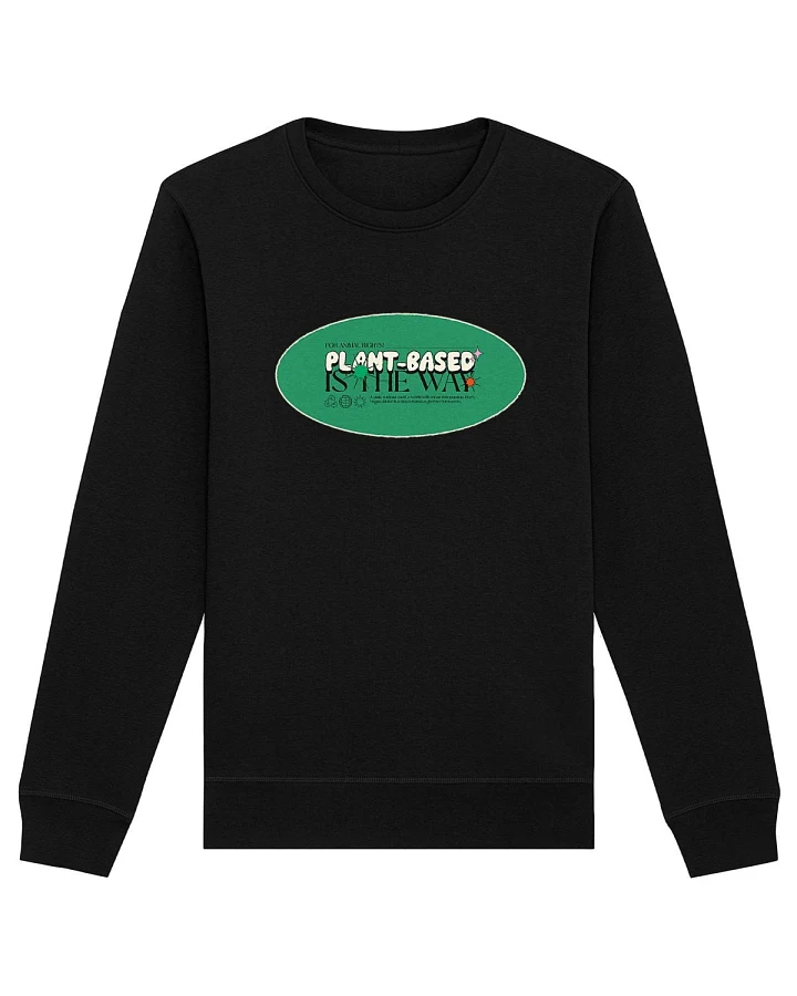 Oat Milk Club Damen vegan Sweatshirt Plant-Based Is The Way Schwarz