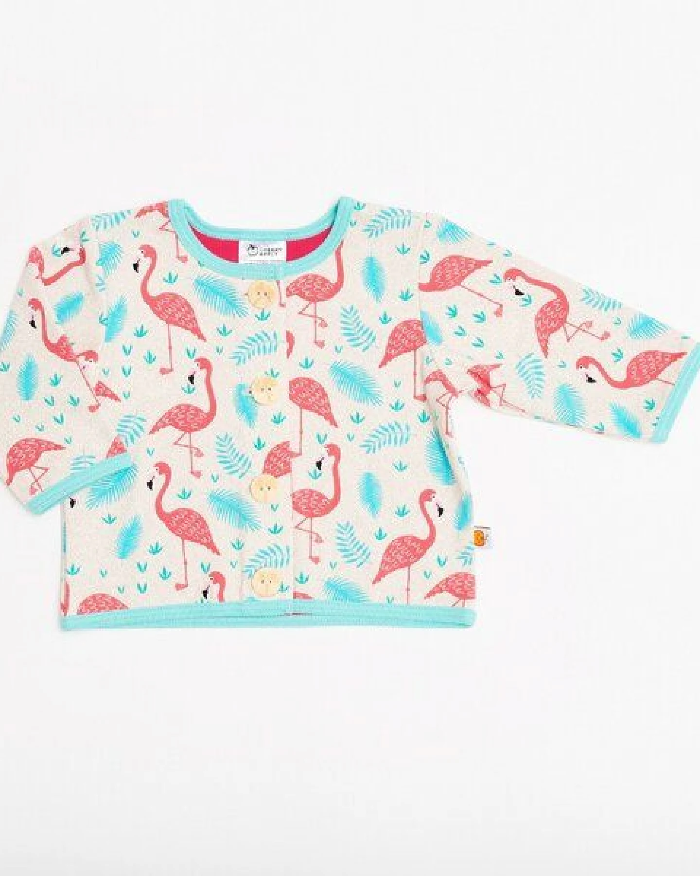 Cheeky Apple Gefüttertes Babyjäckchen "Flamingo" aus Bio-Baumwolle – Ansicht 2