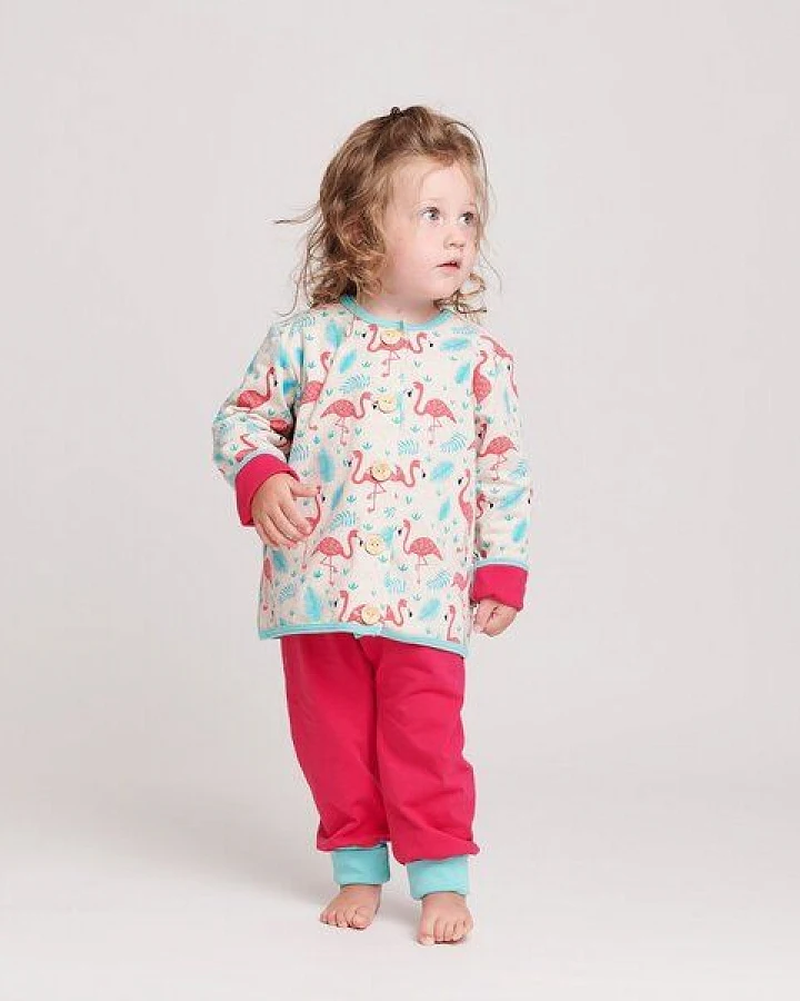 Cheeky Apple Gefüttertes Babyjäckchen "Flamingo" aus Bio-Baumwolle