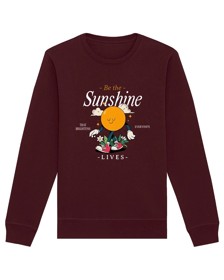 Oat Milk Club Damen vegan Sweatshirt Be The Sunshine Burgundy