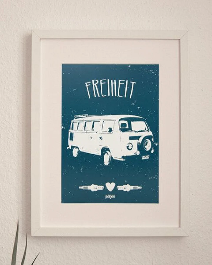 päfjes Freiheit - Bus Poster A4