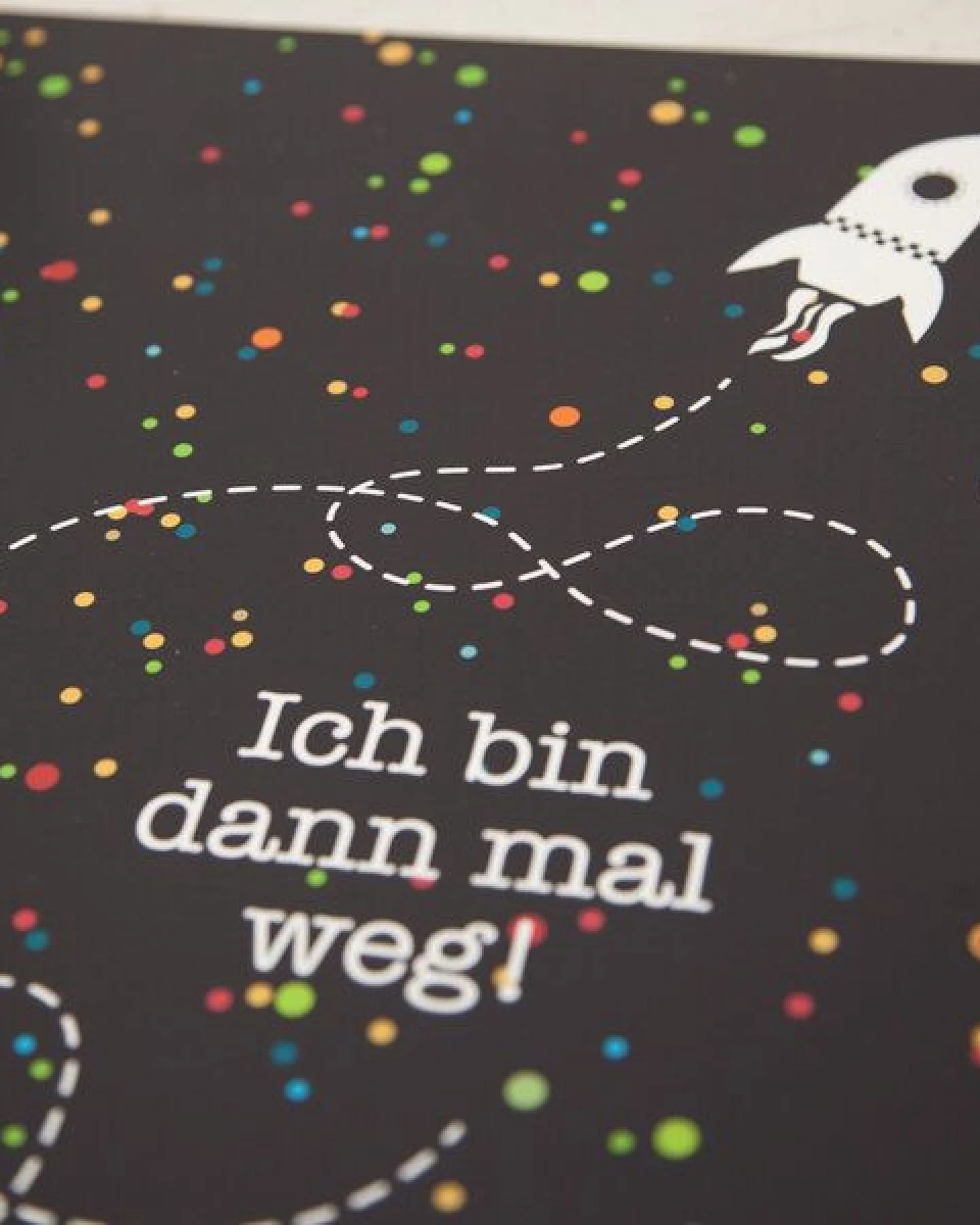 päfjes Ich bin dann mal weg / Weltall - Poster A4 – Ansicht 2