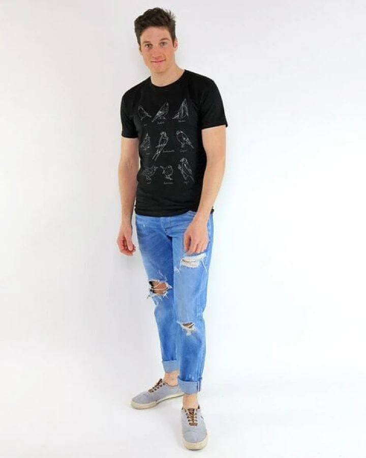 GARY MASH Shirt Birds aus Biobaumwolle