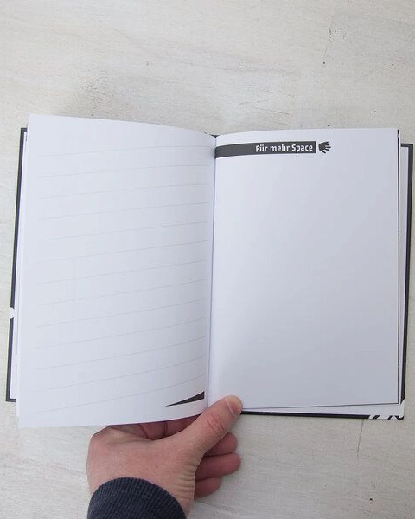 päfjes Ich bin dann mal weg! - Notizbuch A5 Hardcover 96 Seiten - Black – Ansicht 3