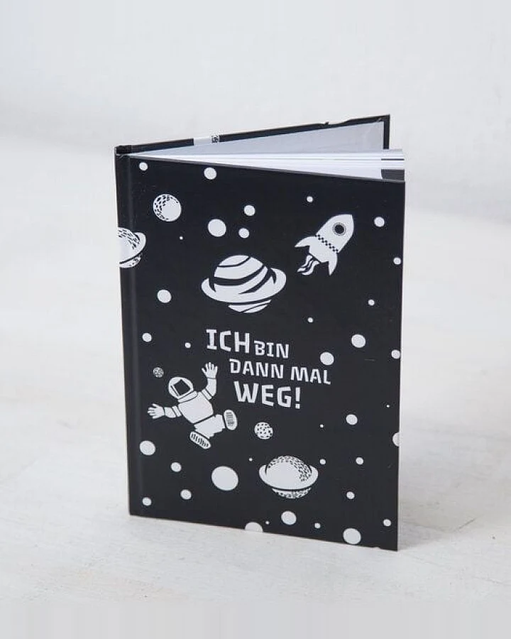 päfjes Ich bin dann mal weg! - Notizbuch A5 Hardcover 96 Seiten - Black