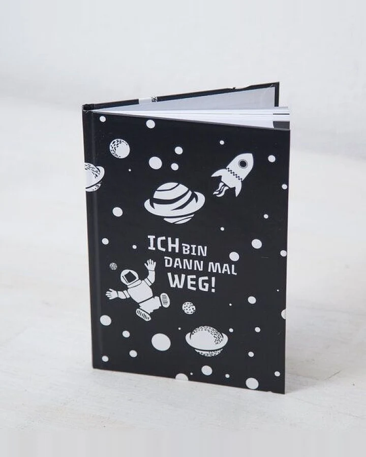 päfjes Ich bin dann mal weg! - Notizbuch A5 Hardcover 96 Seiten - Black