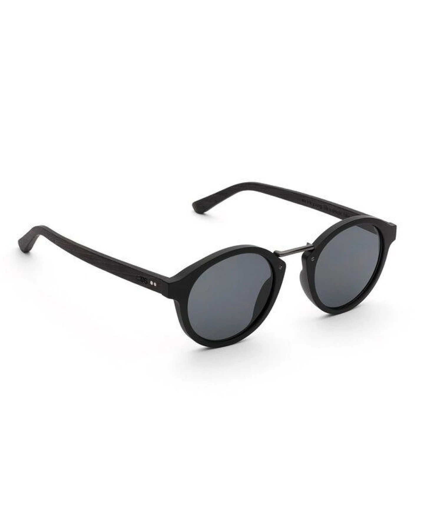 TAKE A SHOT Runde Sonnenbrille aus Holz für Damen und Herren – Ansicht 2
