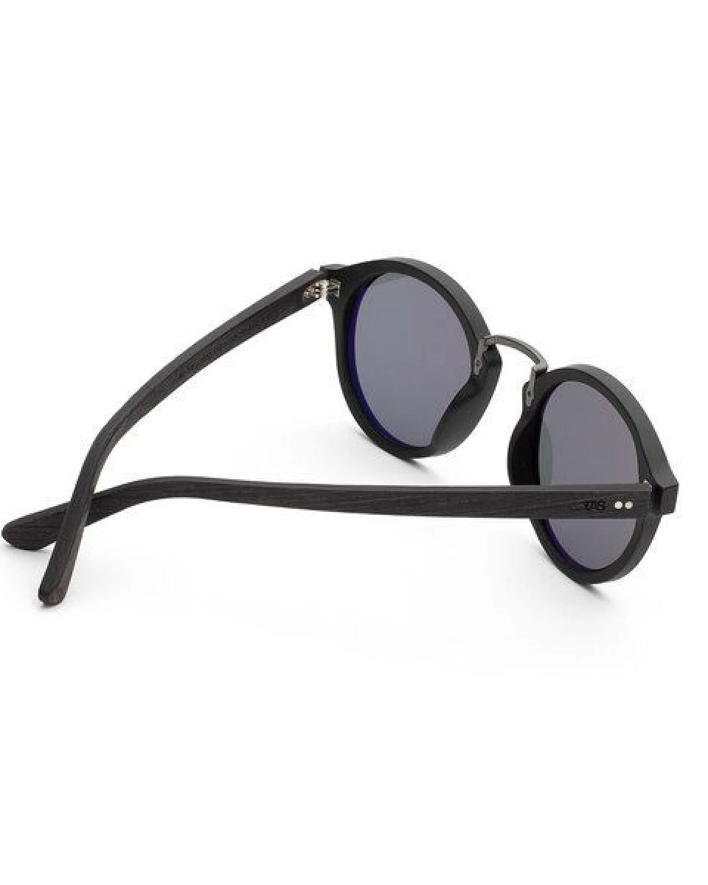 TAKE A SHOT Runde Sonnenbrille aus Holz für Damen und Herren – Ansicht 3