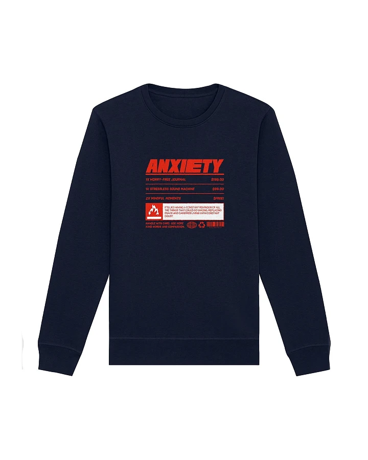 Oat Milk Club Damen vegan Sweatshirt Angst Marineblau