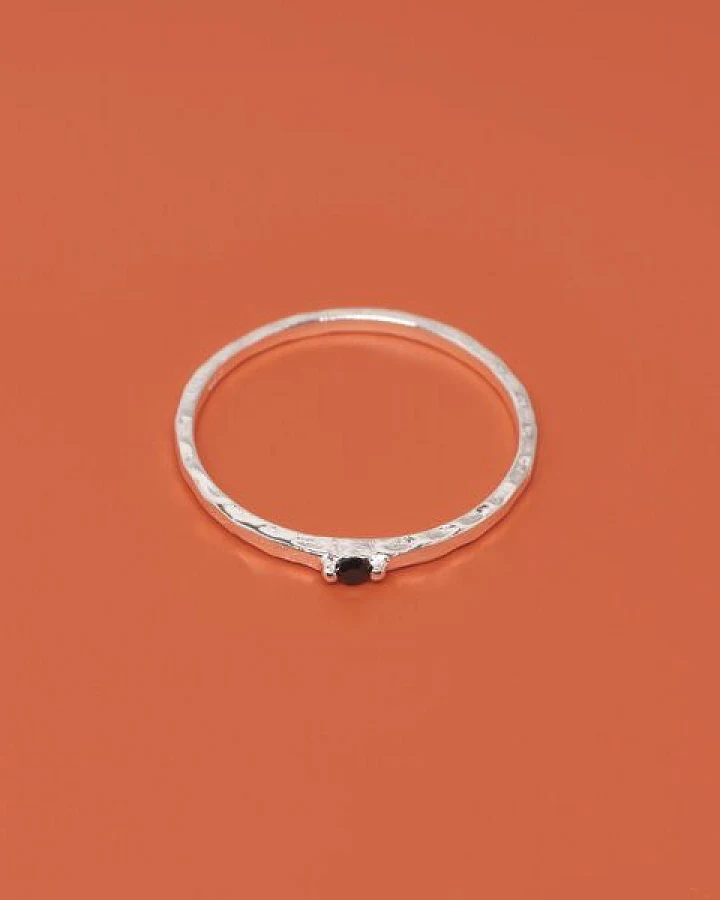 fejn jewelry Ring 'black hammered'