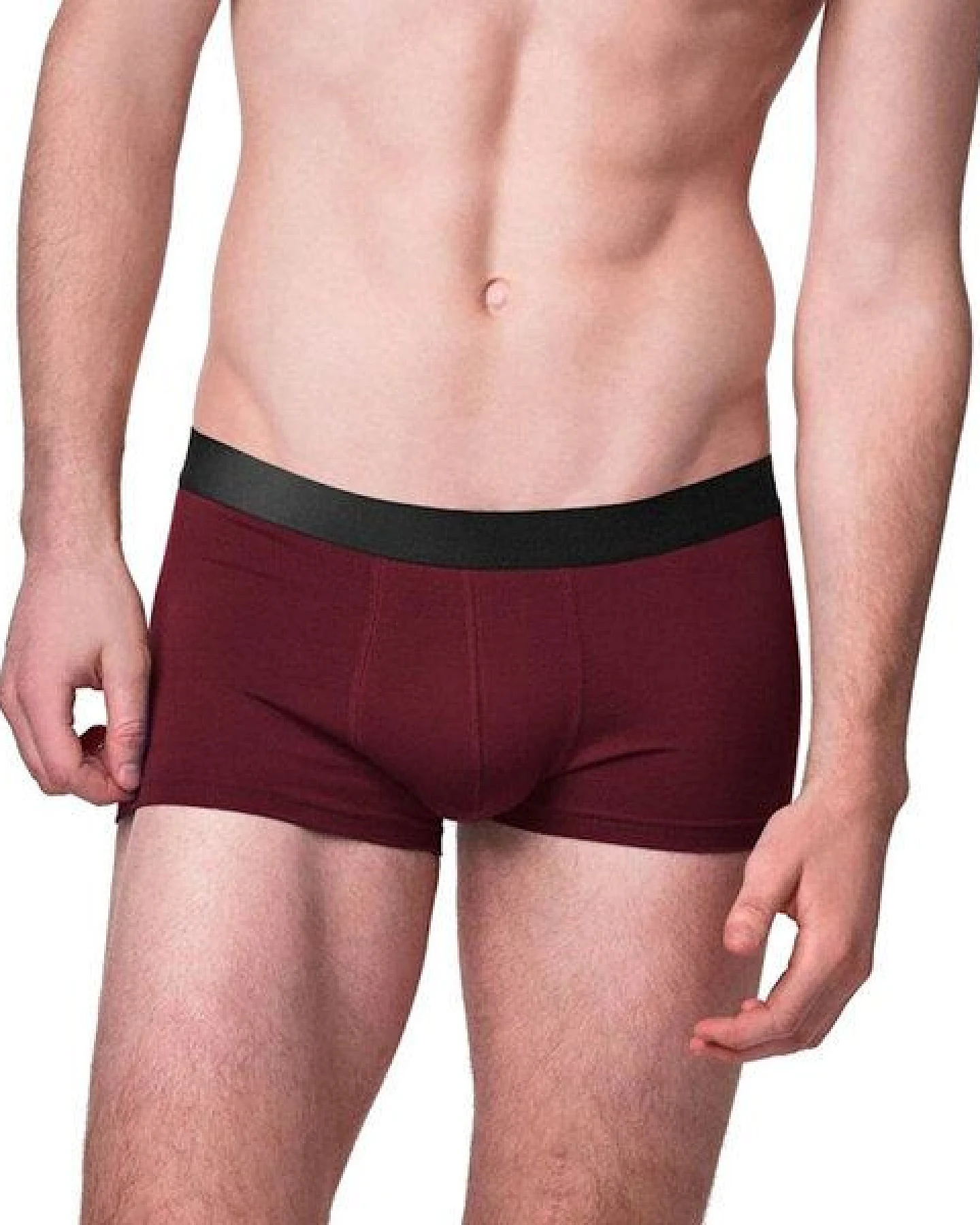 ege organics 2 er Pack Trunk Shorts aus Modal Unterhose Pants schwarz-bordeaux – Ansicht 2