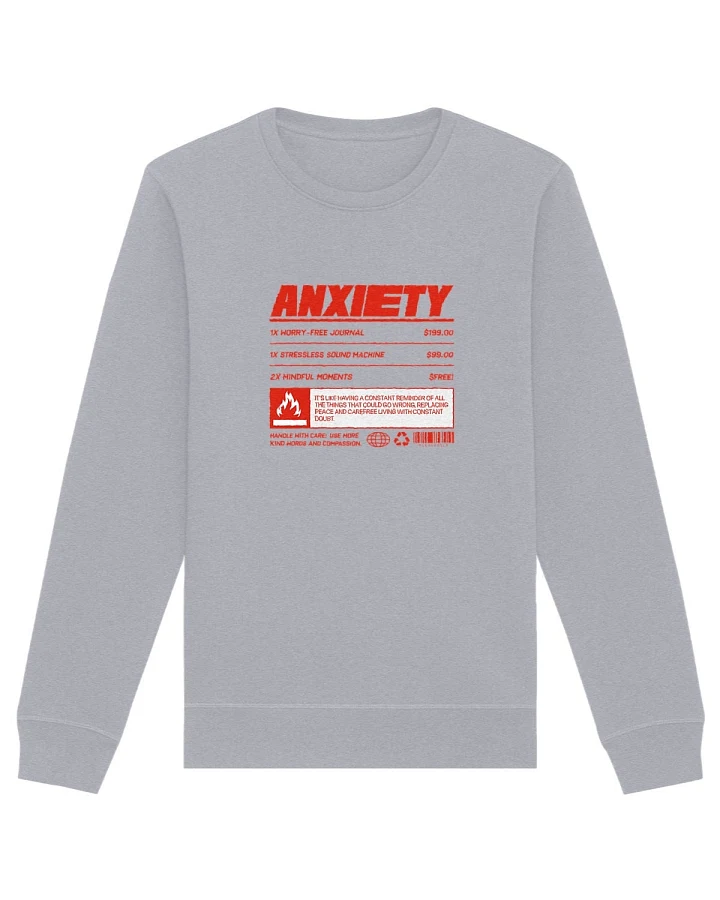 Oat Milk Club Damen vegan Sweatshirt Anxiety Heather Grey