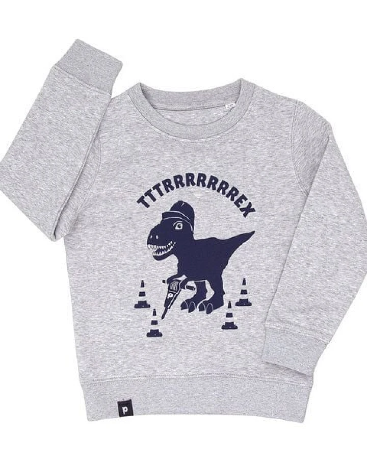 päfjes Theo Tttrrrrex der Bauarbeiter Dino - Fair Wear Kinder Sweater