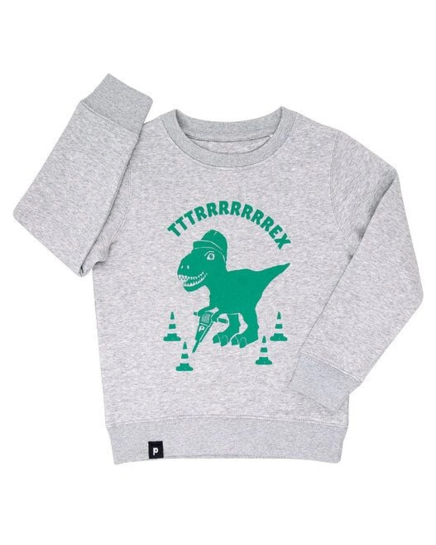 päfjes Theo Tttrrrrex der Bauarbeiter Dino - Fair Wear Kinder Sweater – Ansicht 4