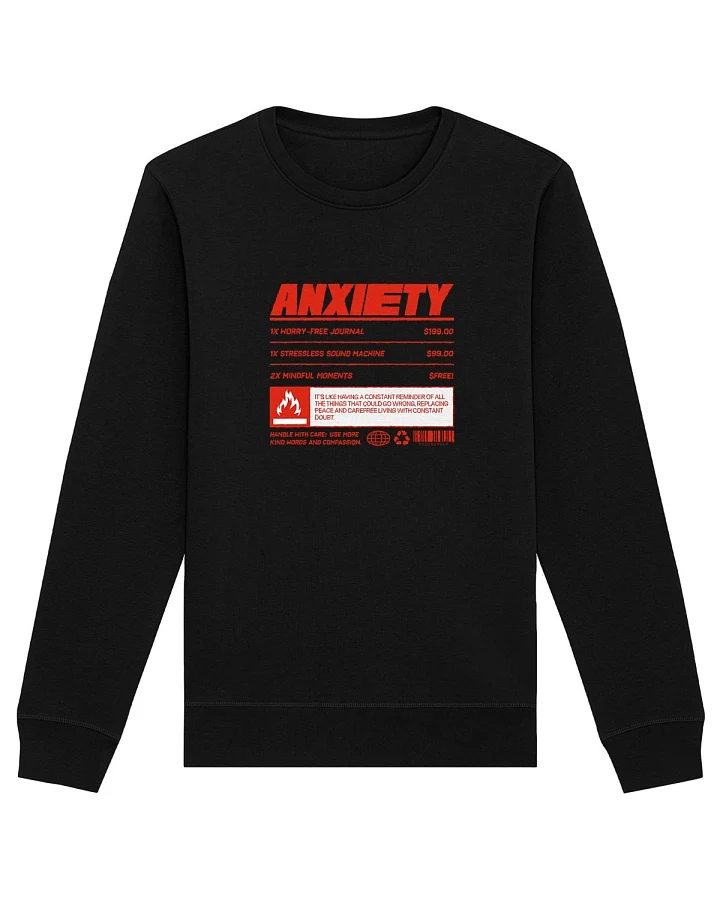 Oat Milk Club Damen vegan Sweatshirt Anxiety Schwarz