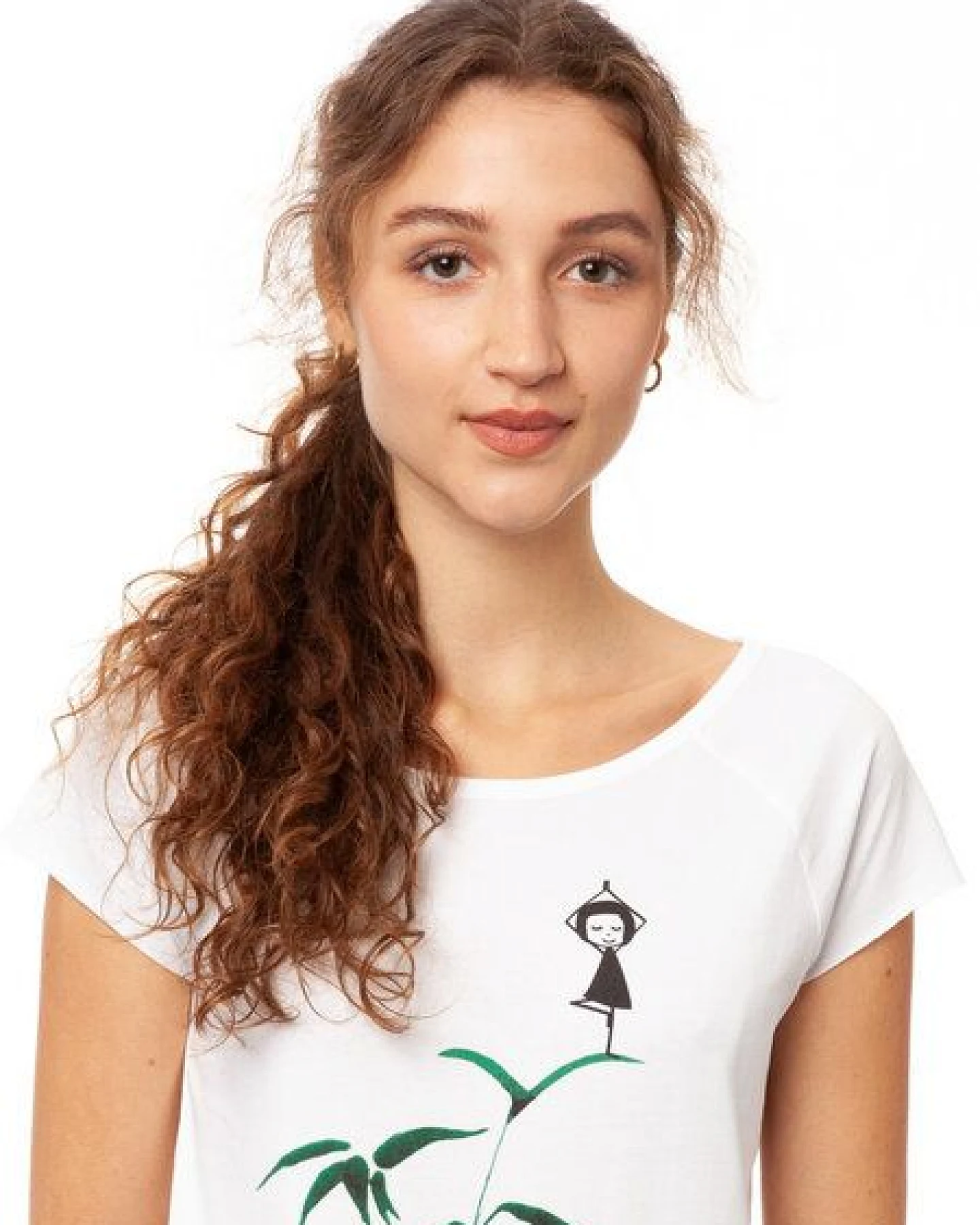 FellHerz Damen T-Shirt Yogamädchen Bio Fair – Ansicht 2