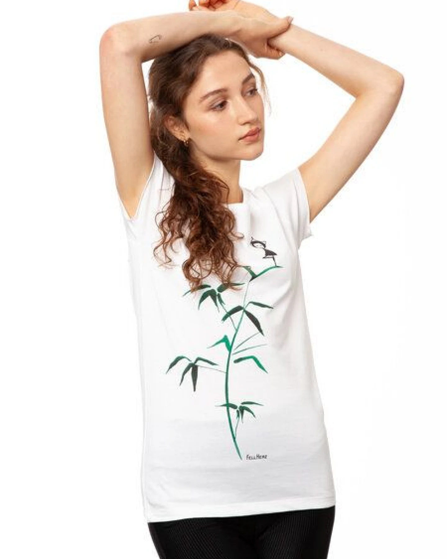FellHerz Damen T-Shirt Yogamädchen Bio Fair – Ansicht 3