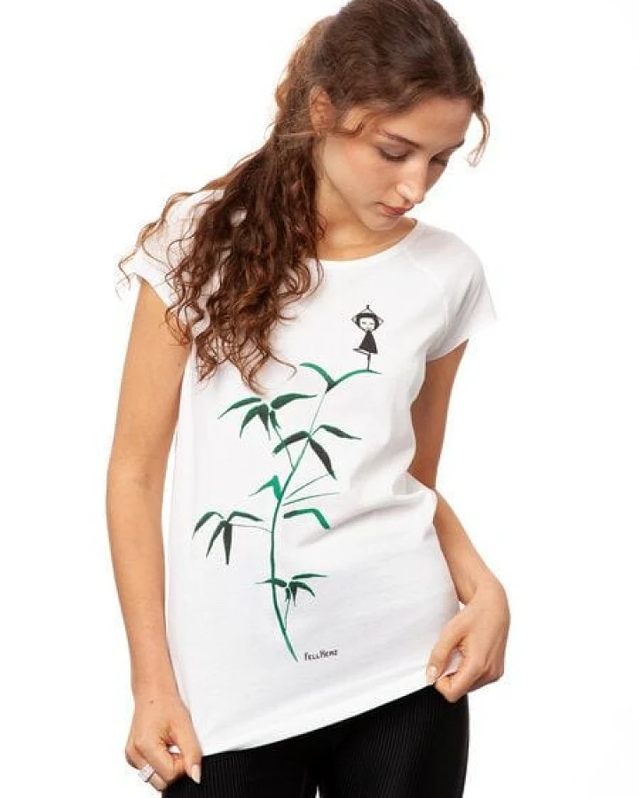 FellHerz Damen T-Shirt Yogamädchen Bio Fair